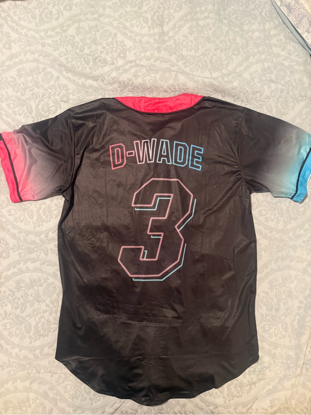 Black D-Wade #3 Short-Sleeve Jersey Shirt